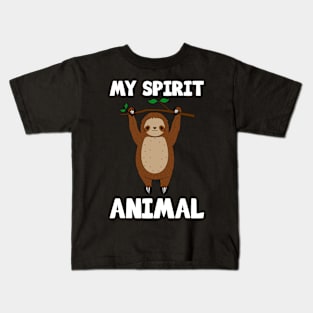 Cute Sloth My Spirit Animal Kids T-Shirt